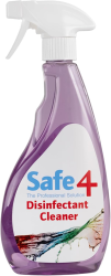 Safe4 Disinfectant Pre-diluted spray 1:10 dilution, Lavender Scent, 500 ml